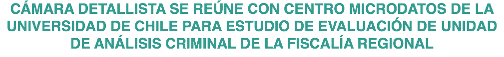 CÁMARA DETALLISTA SE REÚNE CON CENTRO MICRODATOS DE LA UNIVERSIDAD DE CHILE PARA ESTUDIO DE EVALUACIÓN DE UNIDAD DE ANÁLISIS CRIMINAL DE LA FISCALÍA REGIONAL