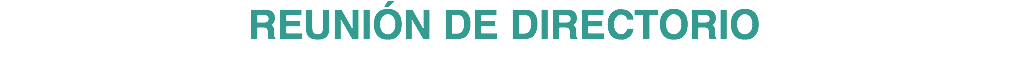 REUNIÓN DE DIRECTORIO